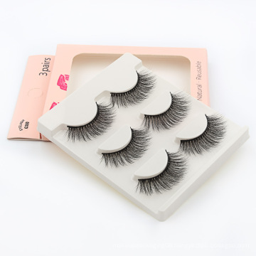 New waterproof mink false eyelashes Thick eyelashes high quality 3d mink false eyelashes 3 pairs wholesale